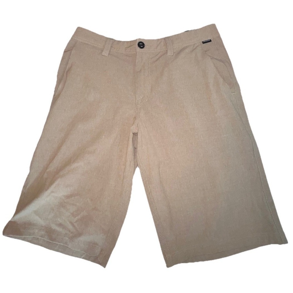 Volcom‎ Surf & Turf Hybrid Shorts Men's 30 Tan Khaki 4-Way Stretch Walk Shorts